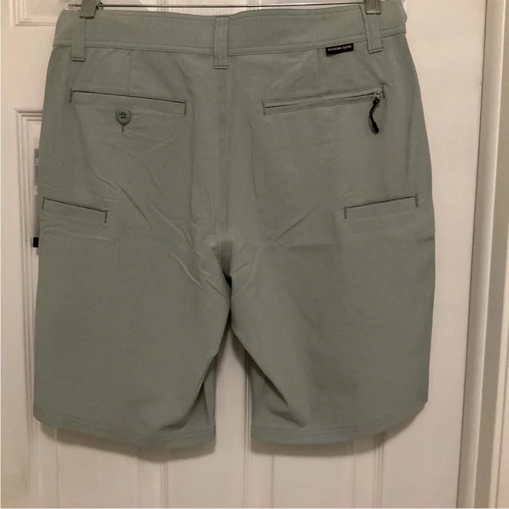 Psycho Tuna Men's Hybrid Fishing/Golf Shorts Iceberg Green Size 31‎
